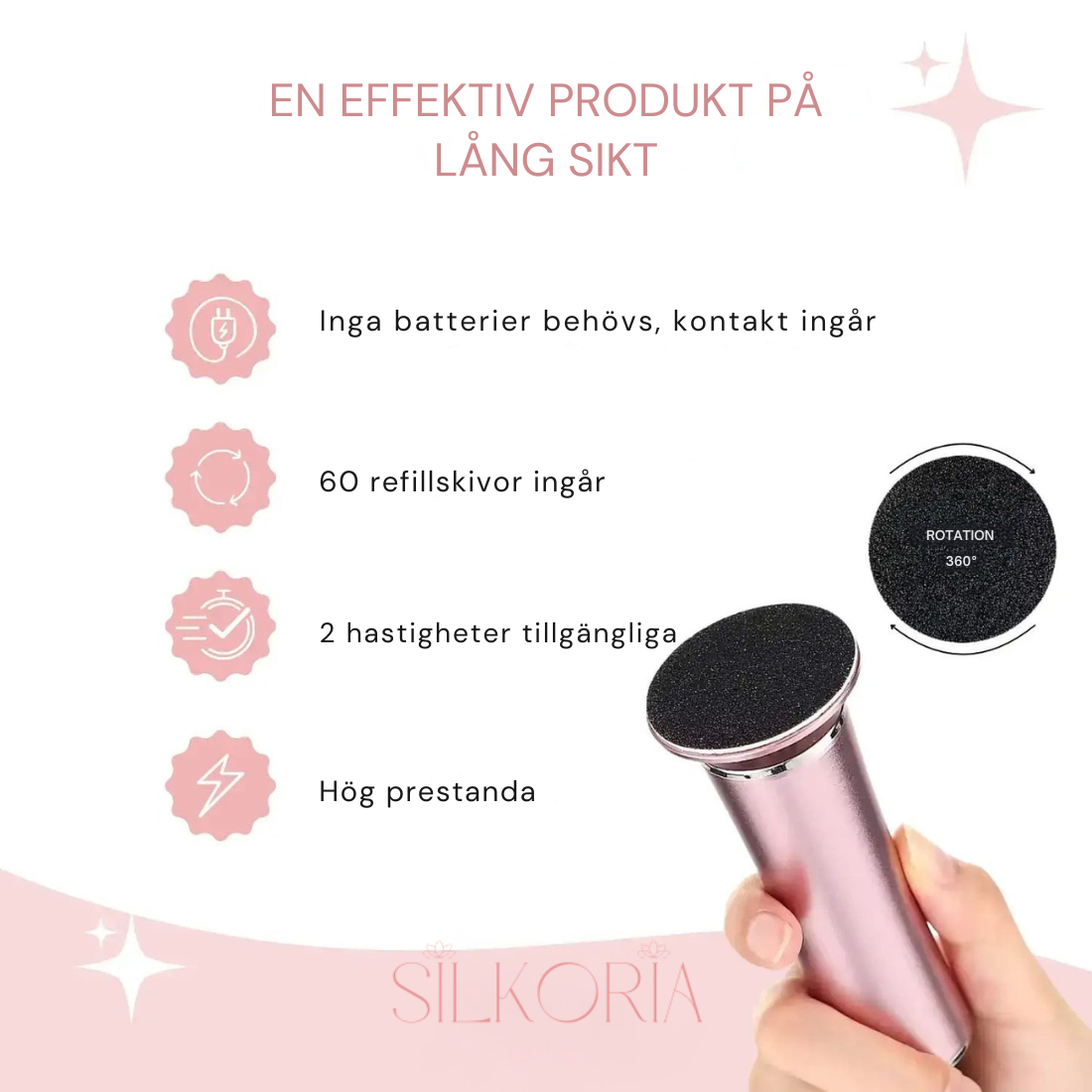 ✨ SilkyFeet™ – Elektrisk Fotfil för lena och fina fötter