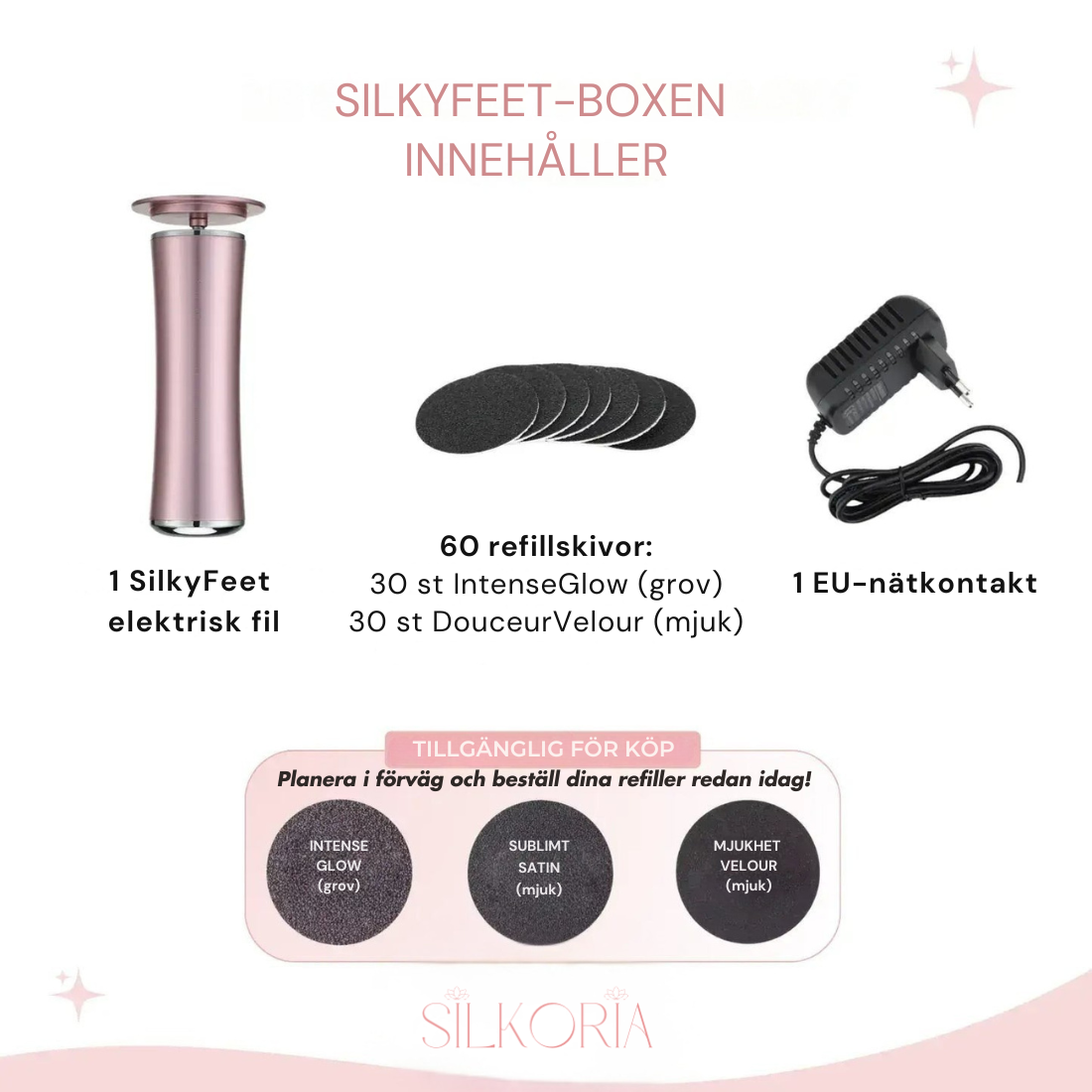 ✨ SilkyFeet™ – Elektrisk Fotfil för lena och fina fötter